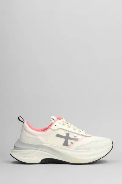 PREMIATA HILL SNEAKERS IN BEIGE SUEDE AND FABRIC