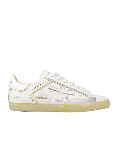 Premiata Hit The Colour Low-top Casual Shoes In White