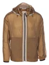Premiata Natural Jacket With Frontal Zip Closure In Brown