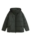 Premiata Hooded Padded Jacket In Green