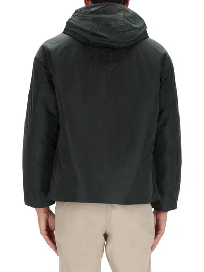 Premiata Hooded Polyamide Jacket In Blue