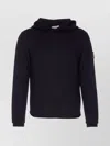Premiata Hooded Sweater With Crewneck And Ribbed Cuffs In Black