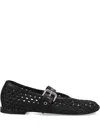 Premiata Interwoven Ballet Flats In Black