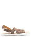 PREMIATA INTERWOVEN-STRAPS FLAT SANDALS