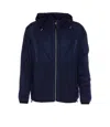 Premiata Blue Jacket With Frontal Zip Closure In Blue