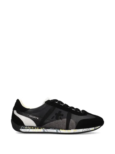 Premiata Jackyx Leather Sneakers In Black