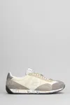 Premiata Jackyx Sneakers In Grey Suede And Fabric In Multi