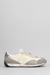 Premiata Jackyx Sneakers In Grey Suede And Fabric In Multi
