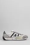 Premiata Jackyx Sneakers In Grey Suede And Fabric In Gray