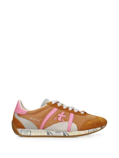 Premiata Jackyxd Logo-patch Sneakers In Brown