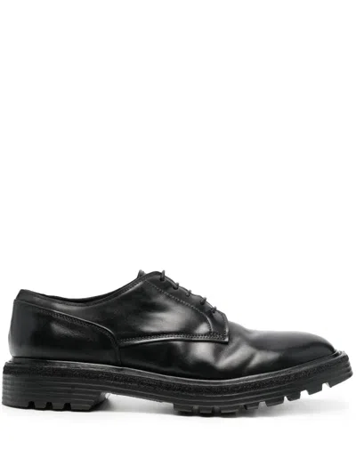 Premiata King Brass Lace-up Mandrake Gy Washed In Black