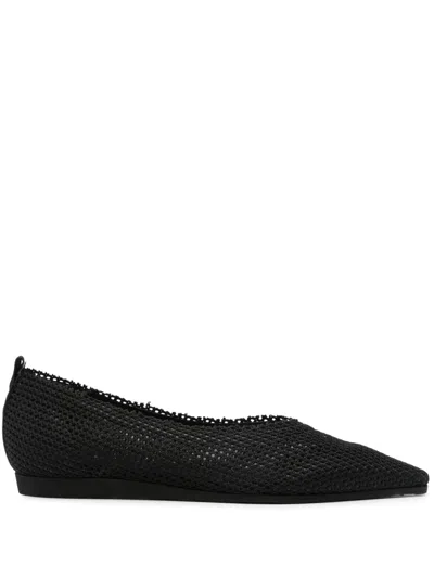 Premiata Knitted Ballerina Shoes In Black