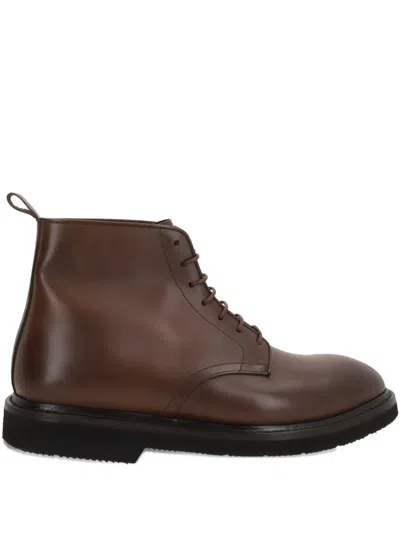 Premiata Lace-up Ankle Boots In Brown