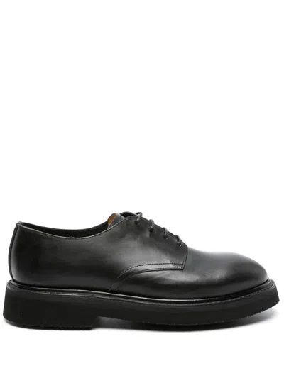 Premiata Lace-up Leather Derby Shoes In Black