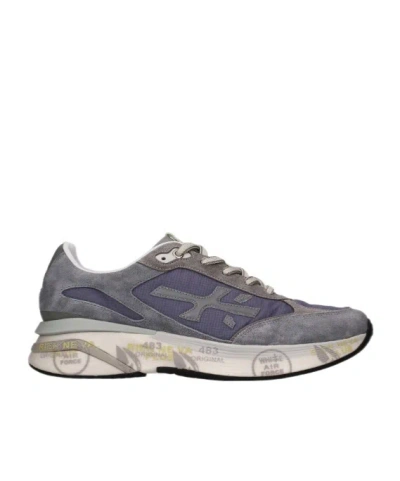 Premiata Lace-up Low-top Sneakers In Blue