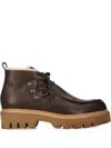 Premiata Lace-up Lug-sole Boots In Brown