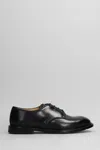 Premiata Lace Up Shoes In Black Leather In Multi