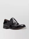 Premiata Lace Up Shoes Cap Toe Glossy Finish In Black