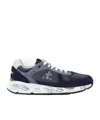 Premiata Mase Mesh And Suede Sneakers In Black