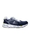 Premiata Mase Mesh And Suede Sneakers In Multicolor