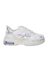Premiata Draked' White Leather Sneakers In Nude