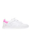 Premiata Leather Sneakers With Textured Upper In White