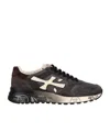 Premiata Mick Sneakers In Grey Suede And Fabric In Black