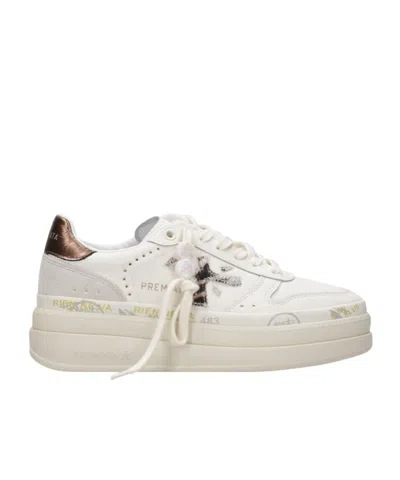 Premiata Lace-up Sneakers In White