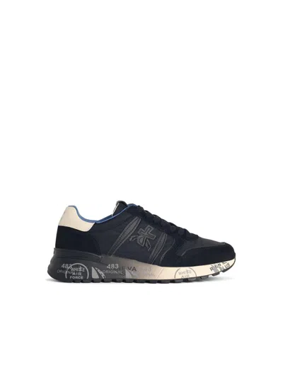 PREMIATA PREMIATA 'LANDER' BLACK LEATHER BLEND SNEAKERS