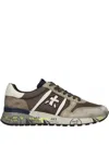 Premiata Lander Cross-detail Suede Sneakers In Brown