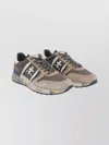 Premiata Lander Low Top Sneakers With Contrast Sole In Brown