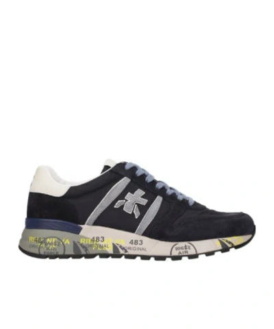 Premiata Lander Logo-patch Sneakers In Black