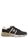 Premiata Casual Low Top Sneakers With Contrast Sole In Black