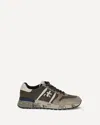 Premiata Low-top Sneakers With Suede And Smooth Texture Details In Multi