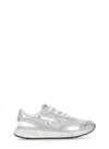 Premiata Lauryn Sneakers In Silver Leather And Fabric In Multi