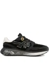 Premiata Suede Lace-up Low-top Sneakers In Black