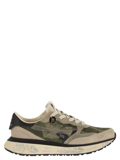 Premiata Lauryn 8185 Camouflage Fabric Trainers In Animal Print