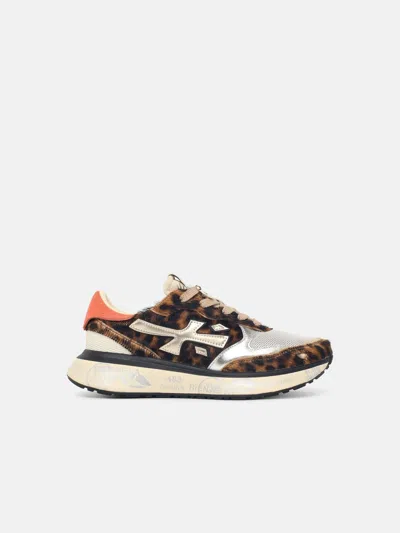 Premiata Lauryn Pony Blend Leopard Sneakers In Multi