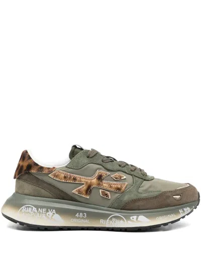 PREMIATA LAURYN LEOPARD-PRINT SNEAKERS