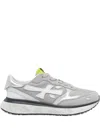 Premiata Suede Sneakers With Rubber Sole And Mesh In Gray