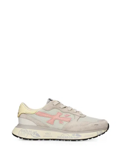 Premiata Lauryn Logo-patch Sneakers In Gray