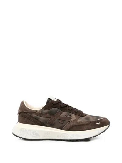Premiata Lauryn Panelled Sneakers In Brown