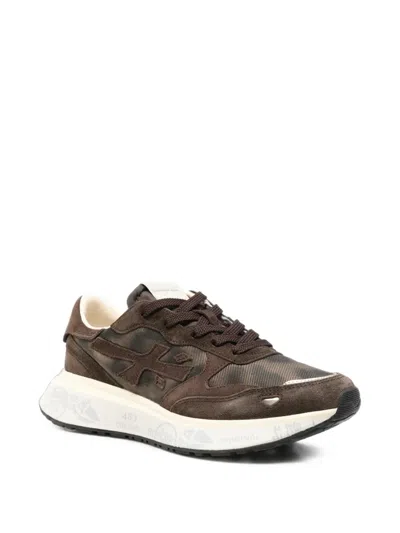 Premiata Lauryn Panelled Sneakers In Brown