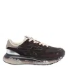 Premiata Lauryn Sneakers With Contrast Sole And Perforations In Brown