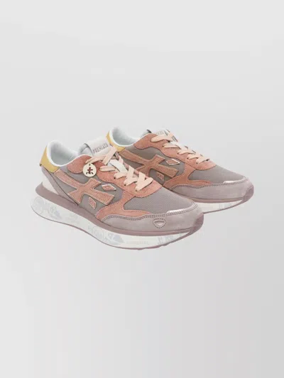PREMIATA LAURYN SNEAKERS WITH CONTRAST PANEL AND METALLIC ACCENT