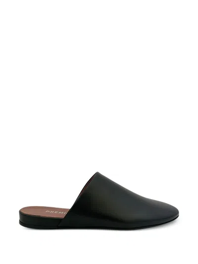 Premiata Leather Almond-toe Mules In Black