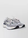 PREMIATA LEATHER AND GREY FABRIC SNEAKERS