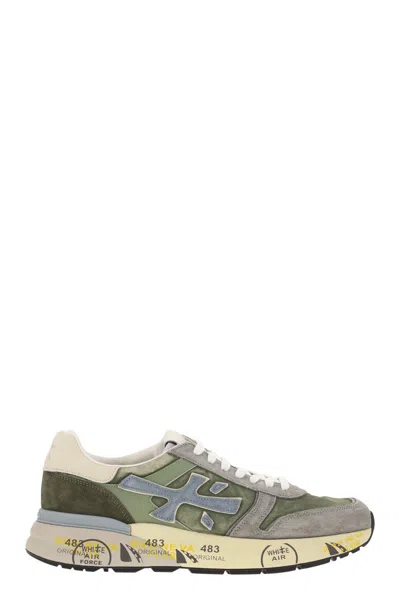 Premiata Leather And Rubber Sneakers In Green