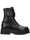Premiata Leather Ankle Boots In Black
