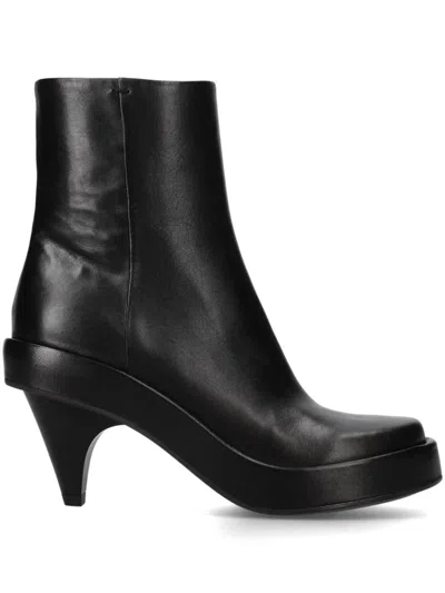 Premiata Leather Ankle Boots In Black